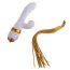 Вибратор с пульсацией и флоггером Lockink Sevanda Clitoris Suction Vibrator With Whip, белый - Фото №2