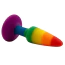 Анальная пробка Alume Silicone Pride Plug S, радужная - Фото №3