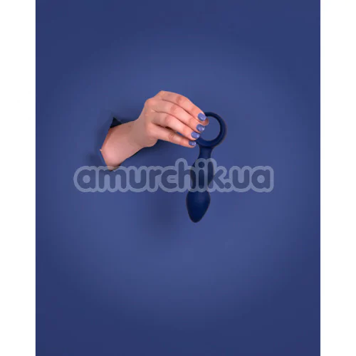 Анальная пробка Loveline Medium Teardrop Shaped Anal Plug, синяя