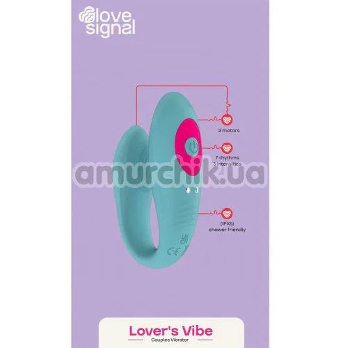 Вібратор Love Signal Lover's Vibe, блакитний
