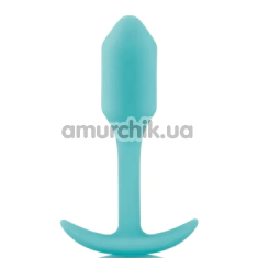 Анальна пробка зі зміщеним центром ваги B-Vibe Snug Plug 1, бірюзова - Фото №1