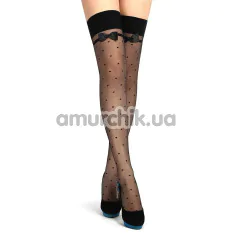 Чулки Star Night Polka Dot Stockings With Bow Stocking, черные - Фото №1
