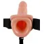 Полый страпон с вибрацией Fetish Fantasy Series 7 Vibrating Hollow Strap-On with Balls, телесный - Фото №3