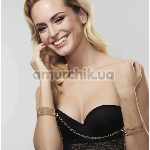 Фіксатори для рук Bijoux Indiscrets Magnifique Wrist Cuffs, золоті