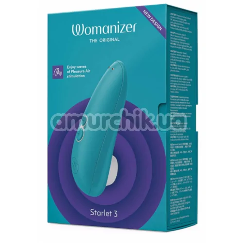 Симулятор орального секса для женщин Womanizer Starlet 3, бирюзовый