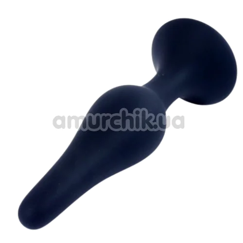 Анальная пробка Boss Series Silicone Purple Plug Large, черная
