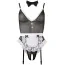 Костюм покоївки Cottelli Collection Costumes 2470535 чорний: боди+ краватка - Фото №3
