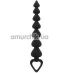 Анальний ланцюжок Anal Play Heart Beads, чорний - Фото №1