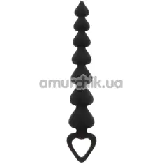 Анальний ланцюжок Anal Play Heart Beads, чорний - Фото №1