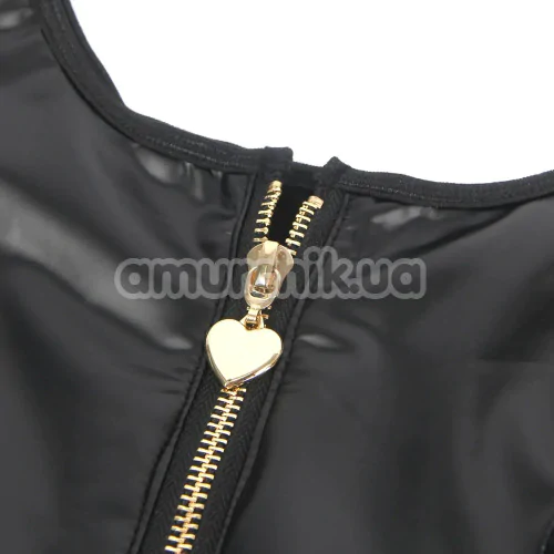 Платье Star Night Heart Zipper Sexy Nightdress, черное