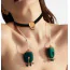 Зажимы на соски с ошейником Qingnan No.2 Vibrating Nipple Clamps And Choker Set, зелёные - Фото №5