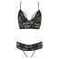Комплект Cottelli Collection Lingerie Top And String, чорний: бюстгальтер + трусики - Фото №4