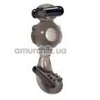Виброкольцо Adam & Eve Ball Buzzer Cock Ring, серое - Фото №1