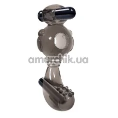 Віброкільце Adam & Eve Ball Buzzer Cock Ring, сіре - Фото №1