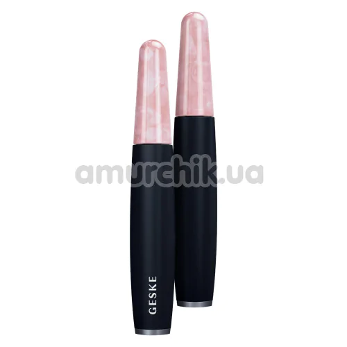 Ручка-масажер для обличчя Geske Rose Quartz Depuffing Pen 6 in 1, чорний
