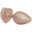 Анальная пробка с прозрачным кристаллом Exclusivity Jewellery Pearl Gold Heart Plug S, золотая - Фото №4
