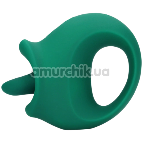 Симулятор орального секса для женщин с вибрацией Loveline Licking And Vibrating Clitoral Stimulator, зеленый