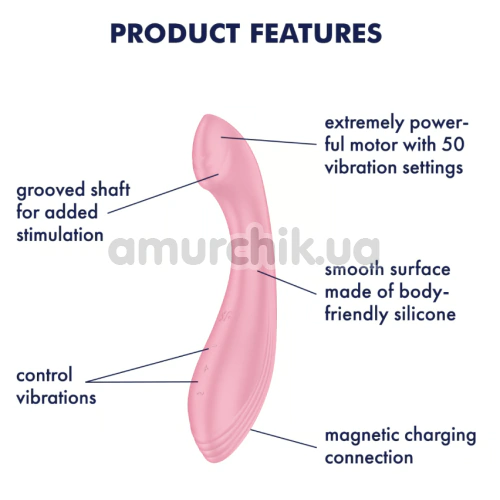 Вибратор для точки G Satisfyer G-Force Vibrator, розовый