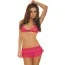 Комплект Hustler Lingerie розовый: бюстгалтер + юбочка (модель HL213) - Фото №1