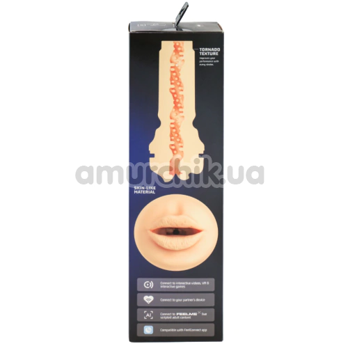 Набір Kiiroo Feel Mouth Interactive Suction Device + Stroker PBC: мастурбатор + інтерактивна насадка, тілесний