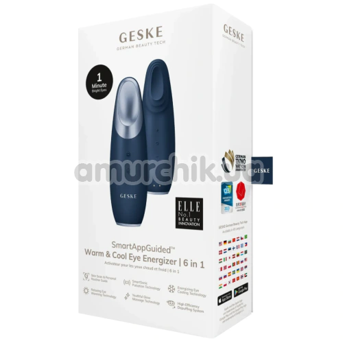 Массажер для глаз Geske Warm & Cool Eye Energizer 6 in 1, синий