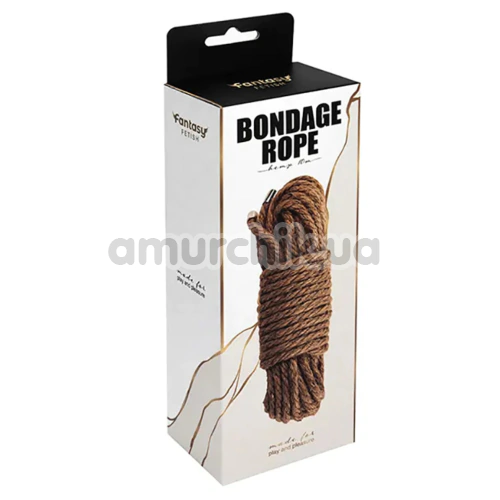 Веревка Fantasy Fetish Bondage Rope Hem 10 м, коричневая