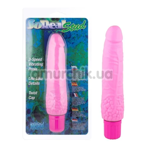 Вибратор So Real Stud, розовый