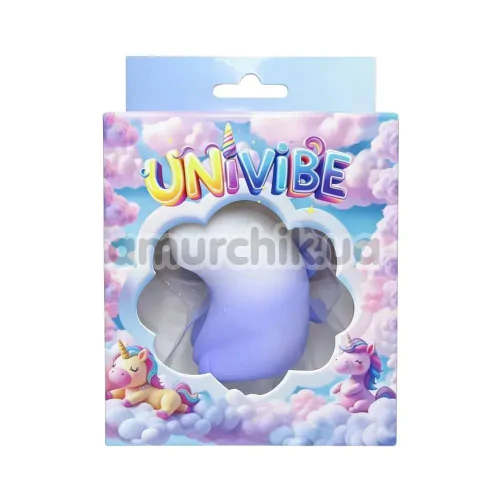 Симулятор орального секса для женщин с вибрацией Univibe Sexy Unicorn, бело-фиолетовый