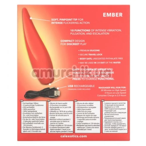 Клиторальный вибратор Red Hot Ember, красный