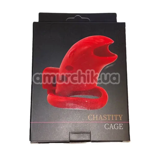 Пояс верности Loveshop Chastity Cage, красный