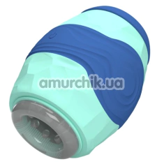 Мастурбатор с вибрацией Party Color Toys Wanky, бирюзово-синий - Фото №1