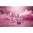 Набор из 3 анальных пробок с розовым кристаллом Gleaming Love Pearl Pink Plug Set, розовый - Фото №4
