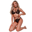 Комплект JSY Sexy Lingerie 5966, черный: бюстгальтер + трусики + пояс - Фото №4