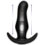 Анальная пробка с толчками ThumpIt Curved Thumping Anal Plug, черная - Фото №2