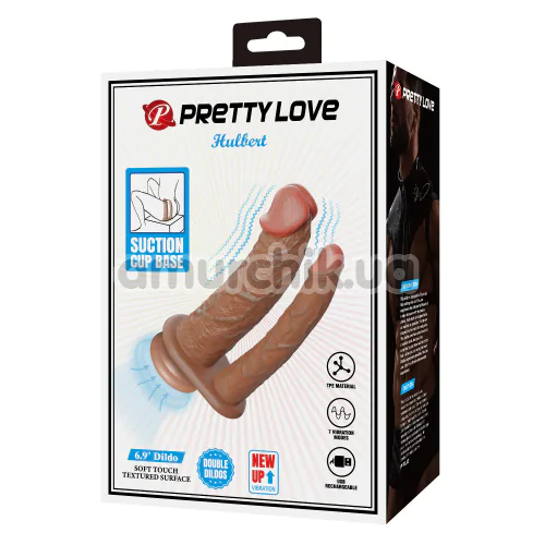 Подвійний вібратор Pretty Love Hulbert, коричневий