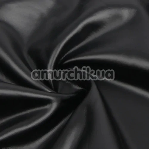 Костюм покоївки Star Night Maid Faux Leather Set, чорно-білий: боді + спідниця + підв'язки + обідок