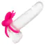 Віброкільце Silicone Rechargeable Butterfly Dual Ring, рожеве - Фото №7