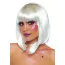 Парик Leg Avenue Pearl Short Natural Bob Wig - светящийся в темноте, белый - Фото №1