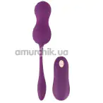 Вагинальные шарики с вибрацией и толчками Javida RC Love Balls With 2 Functions, фиолетовые - Фото №1