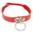 Нашийник DS Fetish Collar With Ring & Without Line, червоний - Фото №2
