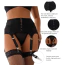 Комплект Star Night Crotchet Garter Belt, черный: пояс для чулок + трусики-стринги - Фото №5