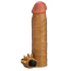 Насадка на пенис с вибрацией Revolutionary Silicone Nature Extender LV414101, коричневая - Фото №1