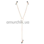 Зажимы для сосков и клитора Entice Accesories Triple Intimate Clamps, золотые - Фото №1