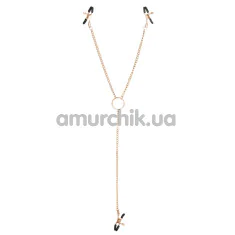 Зажимы для сосков и клитора Entice Accesories Triple Intimate Clamps, золотые - Фото №1