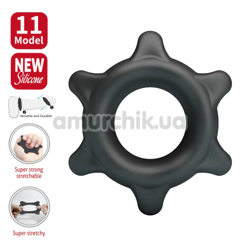 Эрекционное кольцо Crazy Bull Super Soft Silicone Ethaniel, черное