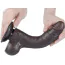 Фаллоимитатор Sliding-Skin Dual Layer Dong 8 с мошонкой, коричневый - Фото №11