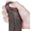 Фалоімітатор Sliding-Skin Dual Layer Dong 8.5, коричневий - Фото №13