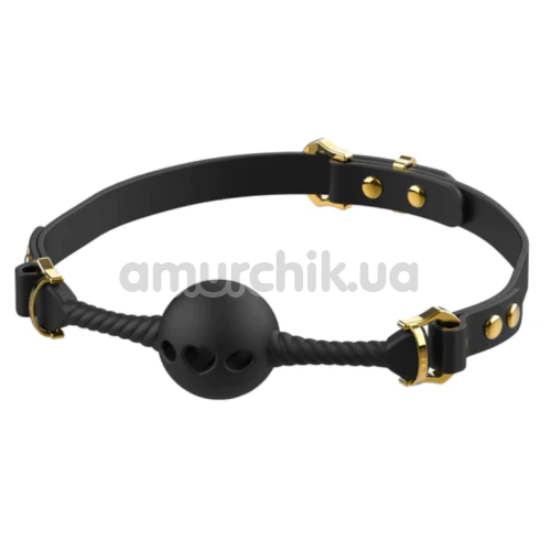 Кляп Upko Desire for Mouth Bondage Collection-Middle Heart-shaped Breathable Mouth Gag, черный - Фото №1
