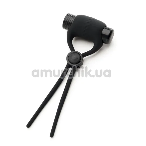 Виброкольцо для члена So Divine Adjustable Vibrating Ring, черное