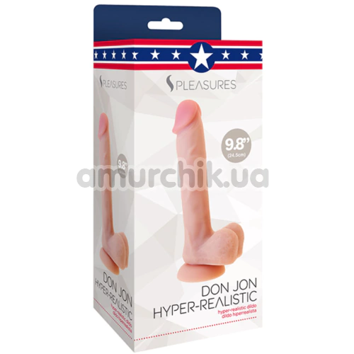 Фаллоимитатор S Pleasures Don Jon Hyper-Realistic Silicone 9.8, телесный